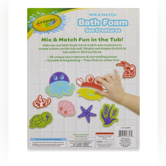 Crayola Mix and Match Bath Foam Sea Creatures, 36 Pieces - Picture 5 of 6